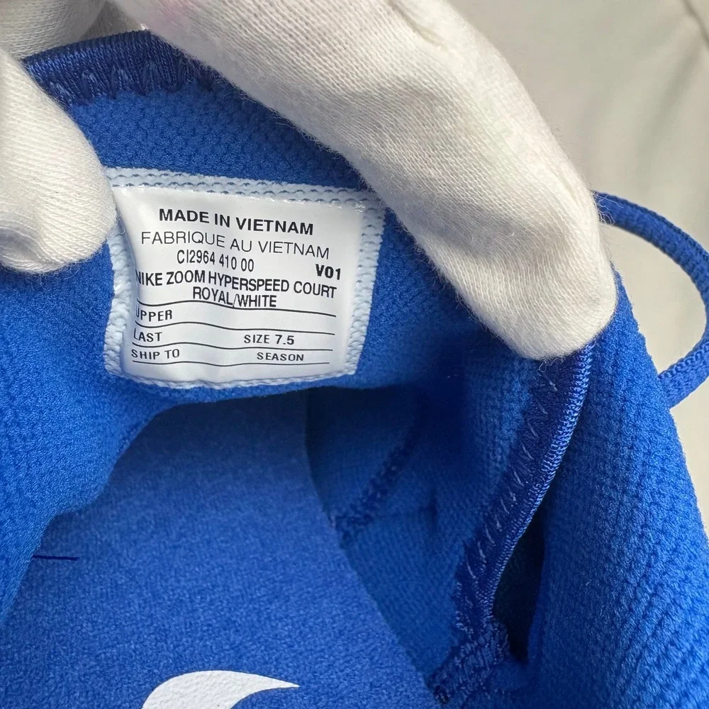 Nike Zoom Hyperspeed Court‎ Royal Blue White Sneakers Shoes Men 7.5 Women 9